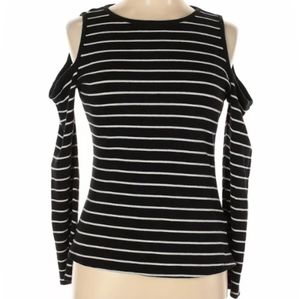 Divided by H&M Striped Cold Shoulder Top